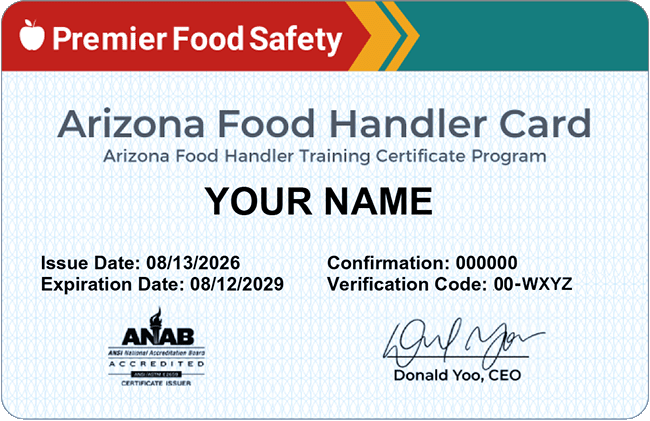Maricopa County Food Handler Card