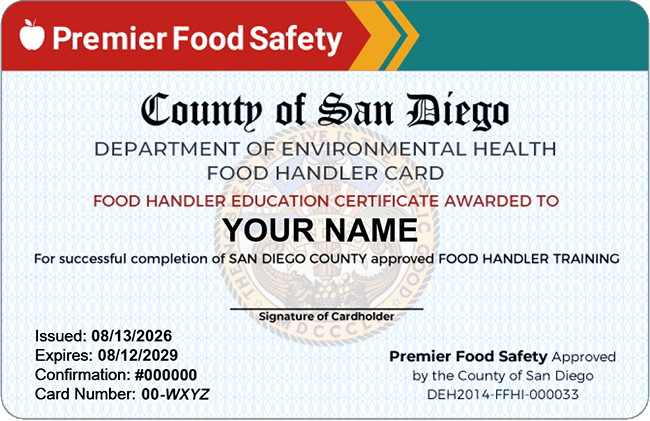 San Diego Food Handler Card