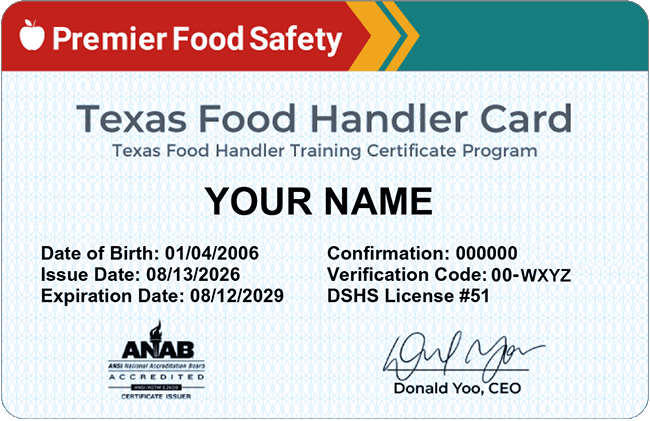 TX Food Handler Card
